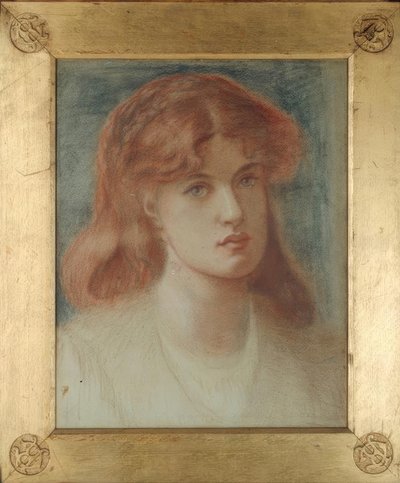 少女の頭 作： Dante Gabriel Charles Rossetti