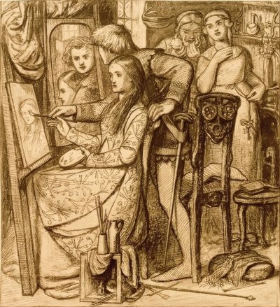 愛の鏡 作： Dante Gabriel Charles Rossetti
