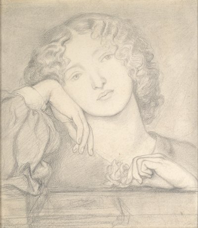 マン・ローズ、1860年代 作： Dante Gabriel Rossetti