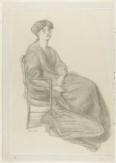 椅子に座るウィリアム・モリス夫人 作： Dante Gabriel Rossetti