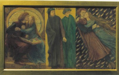 リミニのパオロとフランチェスカ 作： Dante Gabriel Charles Rossetti