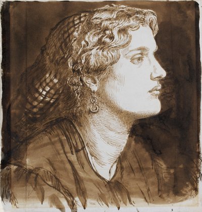 ファニー・コーンフォースの肖像、c1860 作： Dante Gabriel Rossetti