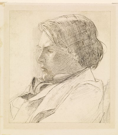 若い男の肖像 作： Dante Gabriel Rossetti