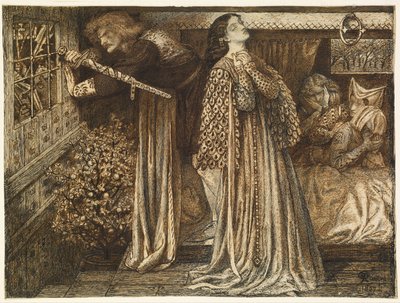 女王の間のランスロット卿 作： Dante Gabriel Rossetti