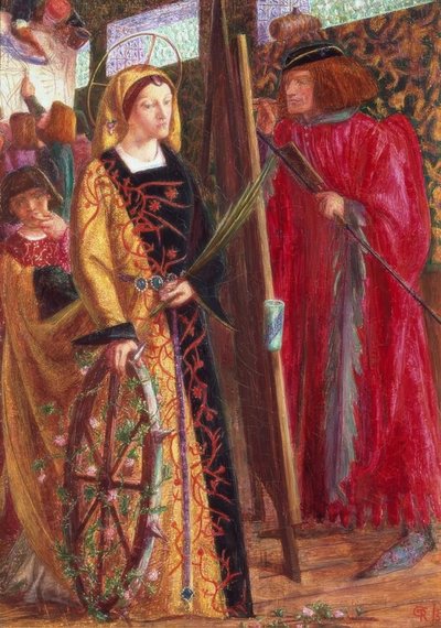 セントキャサリン 作： Dante Gabriel Charles Rossetti