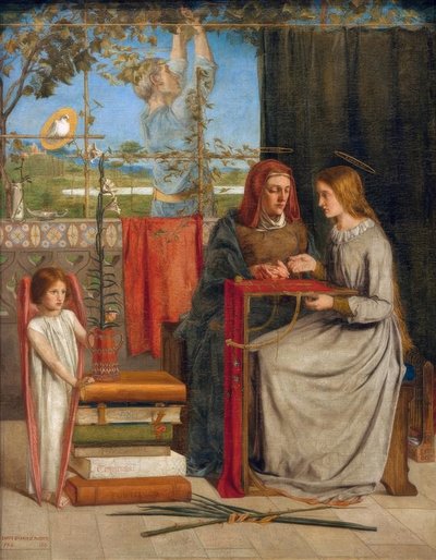 メアリー・バージンの少女時代 作： Dante Gabriel Charles Rossetti