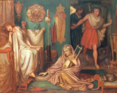 ティブルスのデリアへの帰還 作： Dante Gabriel Charles Rossetti