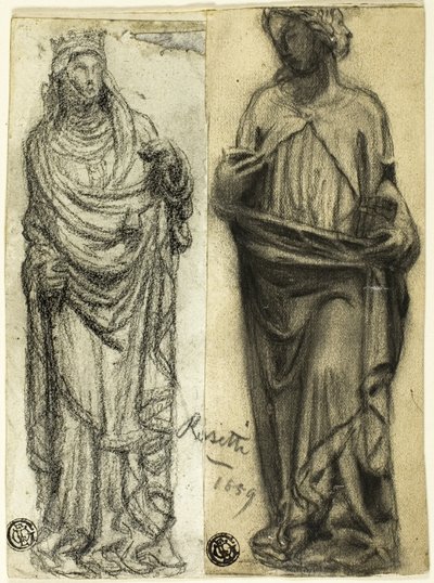 中世彫刻の2つの研究 作： Dante Gabriel Rossetti
