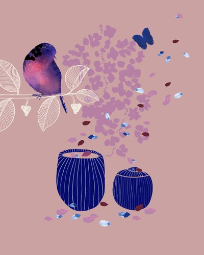 天の鳥の花びら 作： Danushka Abeygoda
