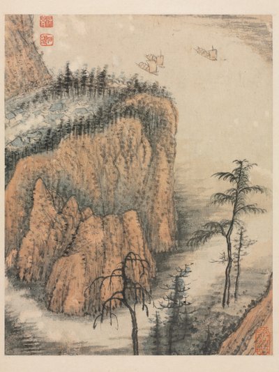 清朝、秦淮河の回想 作： Daoji Shitao