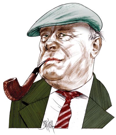 エルンスト・フォン・サラモン、2021年（デジタル色鉛筆画） 作： Dariush Radpour