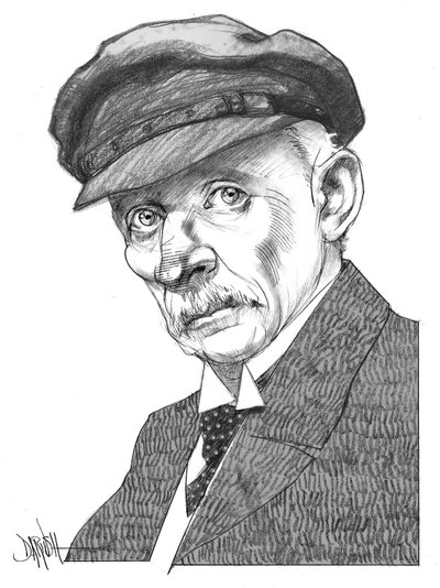 グスタフ・メイリンク、2024年（デジタル色鉛筆画） 作： Dariush Radpour