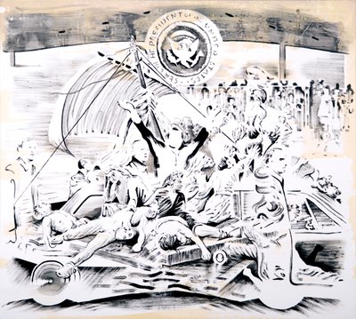 ニクソン 2018年（キャンバスに油彩） 作： ダレン・コフィールド