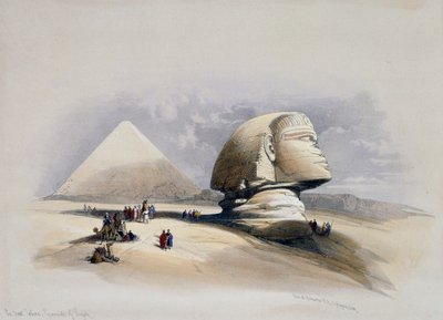 ギザのネクロポリスの眺め、デビッド・ロバーツ（1796-1864）のデザインによるエングレーヴィング 作： David (after) Roberts