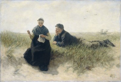 砂丘の少年と少女 作： David Adolph Constant Artz