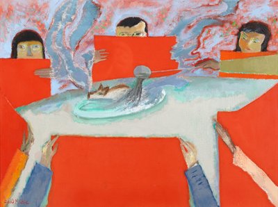 香港のディナーパーティーにて 作： David Alan Redpath Michie