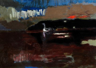 クロノドダイバー、1986年頃（キャンバスに油彩） 作： David Alan Redpath Michie