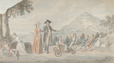ジェームズ・ハンター・ブレア卿の家族、初代準男爵 1741-1787 年、 1785年。 作： David Allan
