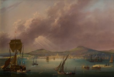 川からのダンディー、1835年頃（キャンバスに油彩） 作： David Angelo Andrews