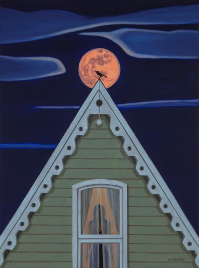 Nightbird, 2024（キャンバスに油彩） 作： デビッド・アルセノー