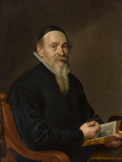 おそらく植物学者の男性の肖像、1641年。 作： David Bailly