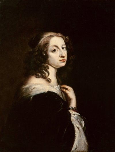 スウェーデンの女王、クリスティーナ、1650年頃（銅に油彩） 作： David Beck