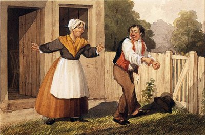 酔った夫、1818年頃 作： David Claypoole Johnston