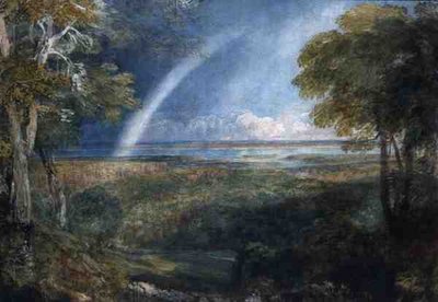 セヴァン川の虹」（水彩・紙 作： David Cox