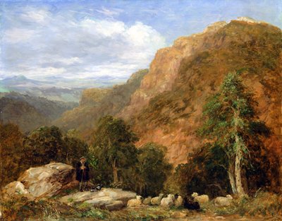 ベッツイコイド、モエルシアボッド、遠くのスノードン山脈の上からの眺め、1853年 作： David Cox