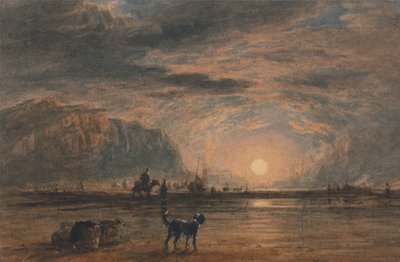 ビーチ シーン - 日の出 作： David Cox