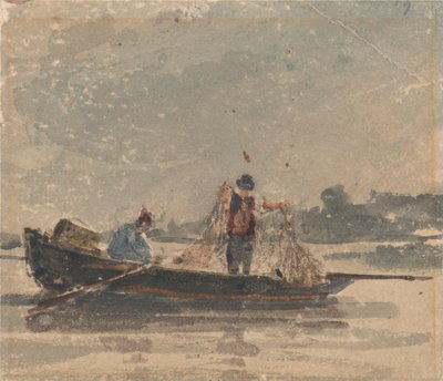 網を引く漁師 作： David Cox