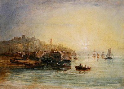 ドーバーの漁船（水彩・紙） 作： David Cox