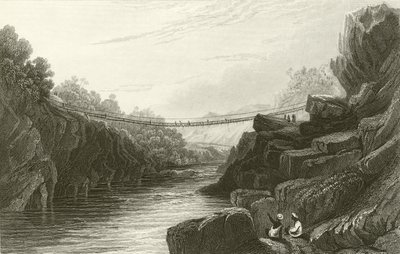 ガーウォールのテリーにあるグラスロープブリッジ 作： David Cox
