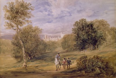 公園からハドンホール、1831 作： David Cox