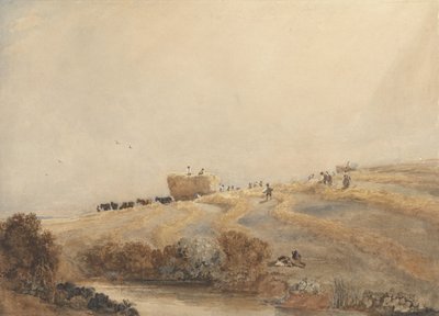 ヘイメイキング、c.1808（紙の上のグラファイトの上にボディカラー付きのw - c） 作： David Cox