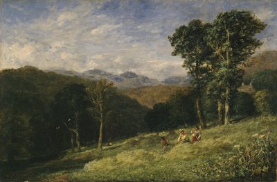 コンウェイ近郊でのヘイメイキング 作： David Cox