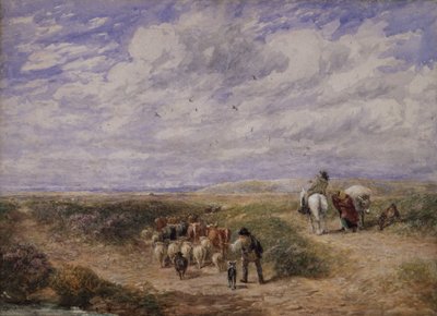 左の道を保つ、1854 作： David Cox