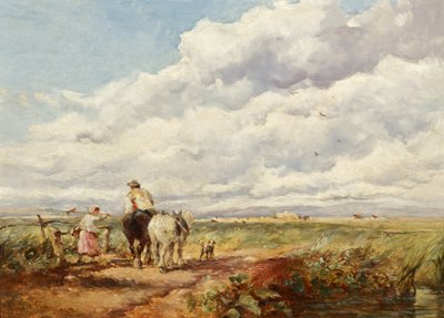 干し草のある風景 作： David Cox