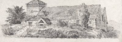 ランフェア教会、北ウェールズ、風景画と水彩画の効果に関する論文 作： David Cox