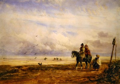 On the Shore（水彩・紙） 作： David Cox