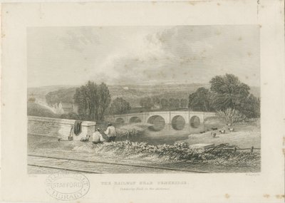 ペンクリッジタウン-鉄道とブルブリッジ：鋼の彫刻、nd [c 1839] 作： David Cox