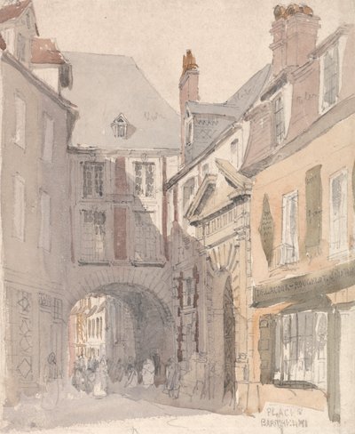 プレイスセント バルテレミー、ルーアン 作： David Cox