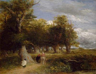 森のスカート、1855 作： David Cox