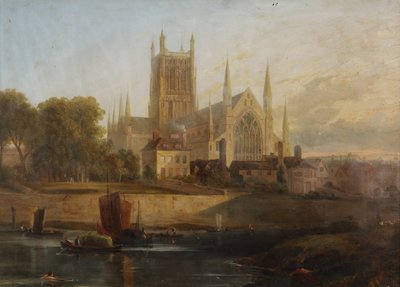 ウースター大聖堂、セヴァーン川 作： David Cox