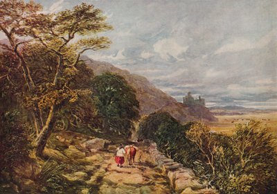 ハーレック城に続くカントリートラック、19世紀、1938 作： David Cox the elder