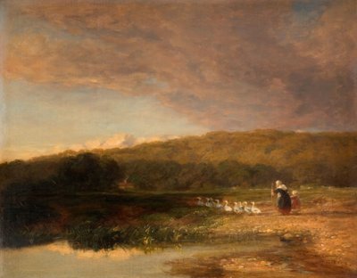夕方、1851-1853。 作： David Cox the elder
