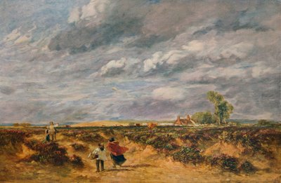 凧揚げ、風の強い日、1851年 作： David Cox the elder