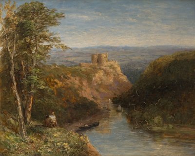 シルゲラン城、ペンブロークシャー、1852 年。 作： David Cox the elder