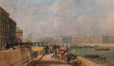 ポンデザールとケコンティのルーヴル美術館、c1849 作： David Cox the elder