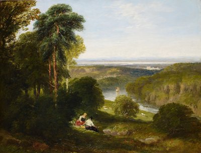 ウィンドクリフ、ワイ川、1842 年。 作： David Cox the elder